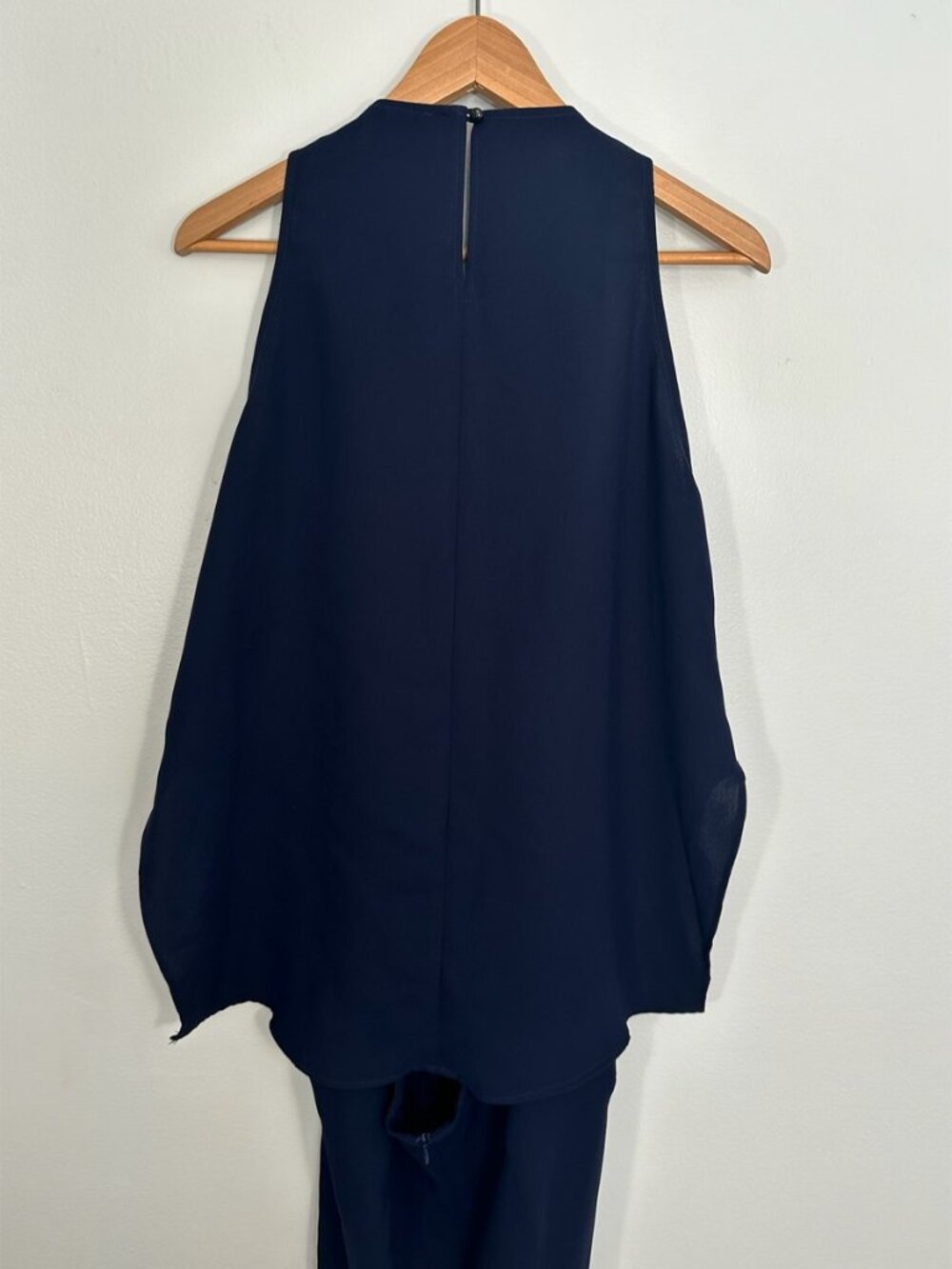 Rachel Comey Navy Draped Sleeveless Top Sz 8 - Picture 4 of 7
